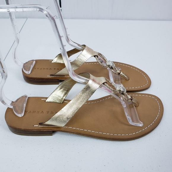 *SOLD*  Ivanka Trump Jeweled Thong Sandals 7.5 - Picture 3 of 8